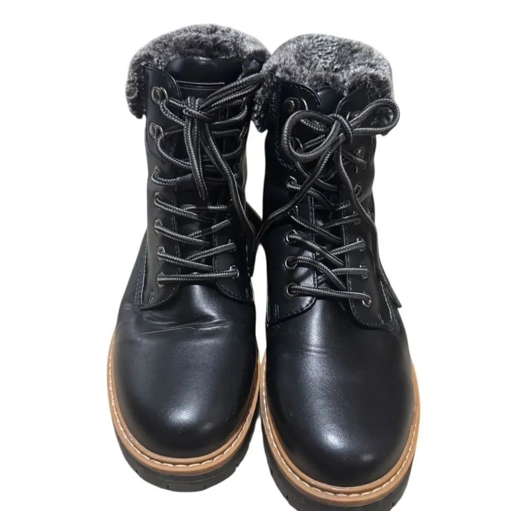 Anjou Femme Black and Gray Winter hiking ,walking Boots
